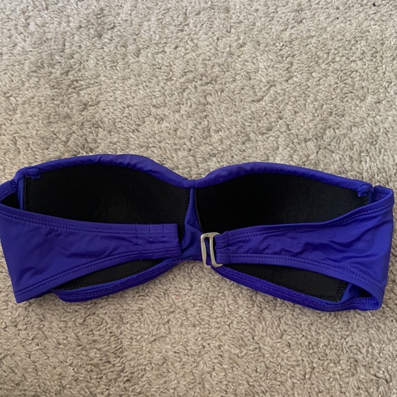 Royal Blue Strapless Swim Top - Picture 2 of 2